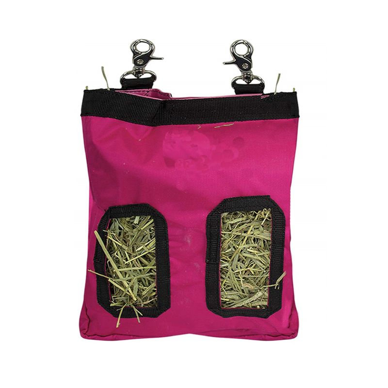Hay Bag Hanging Feeder Holder Feeding Dispenser Container for Small Animals Pet M68E: Red S