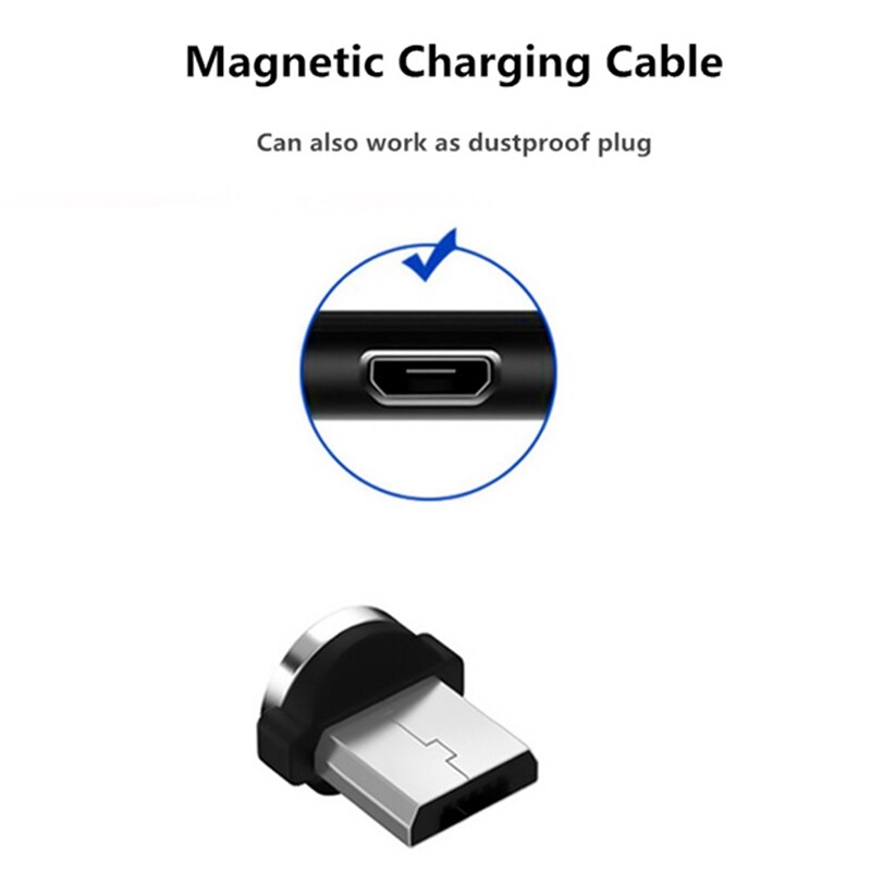 Round Magnetic Cable Plug 8 Pin Mini USB Plugs Fast Charging Phone Magnet Charger Plug