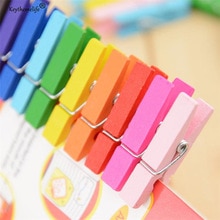 50 Uds Color mezclado Mini de madera Peg pinza de Ropa Decoración arte Clips foto de ropa de papel 25mm 35mm 45mm . Exclusivo.
