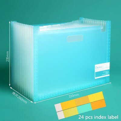Tiedostokansio paperin järjestäjä säilytysteline monikerroksinen laajeneva laatikkotiedosto toimistotarvikkeet asiakirjapidike pöytäkansio: Sininen 2