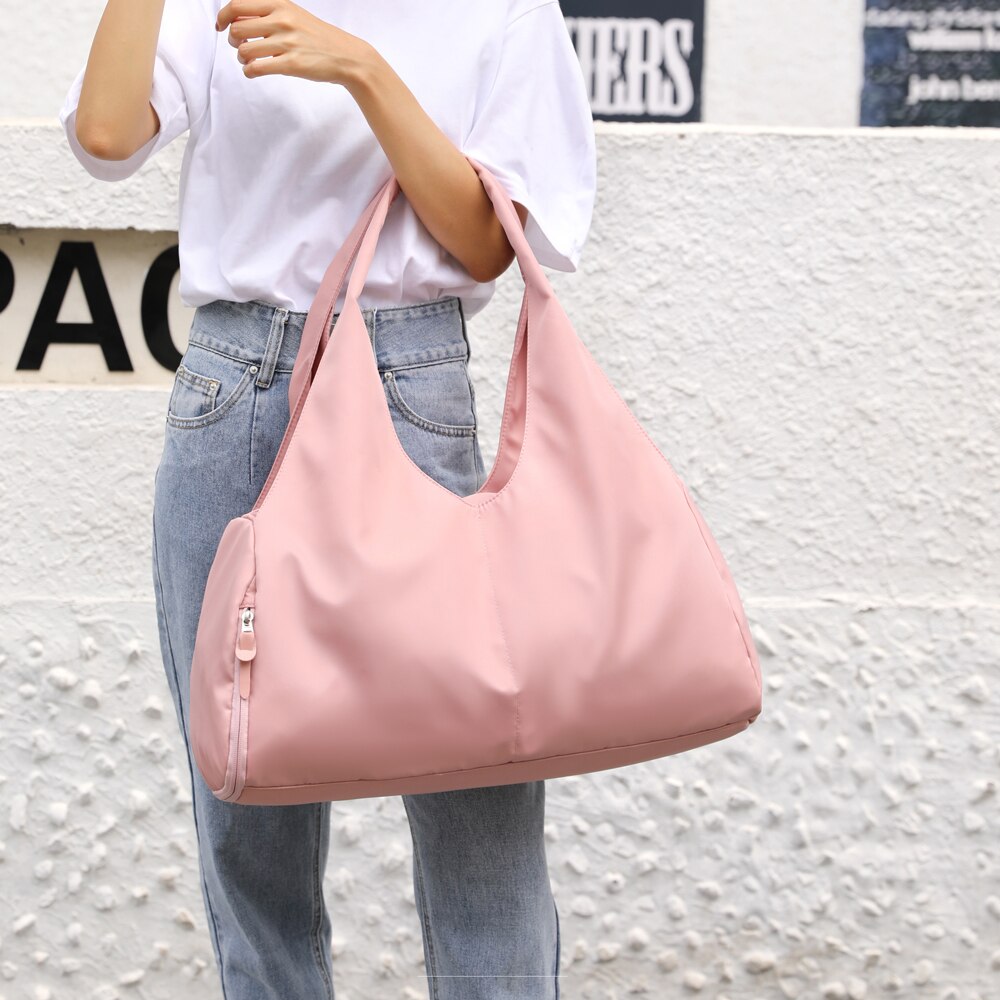 Nylon handväskor skuldra kvinnor resväskor weekend duffle bag vattentät multifunktionell stor organizer sportväska
