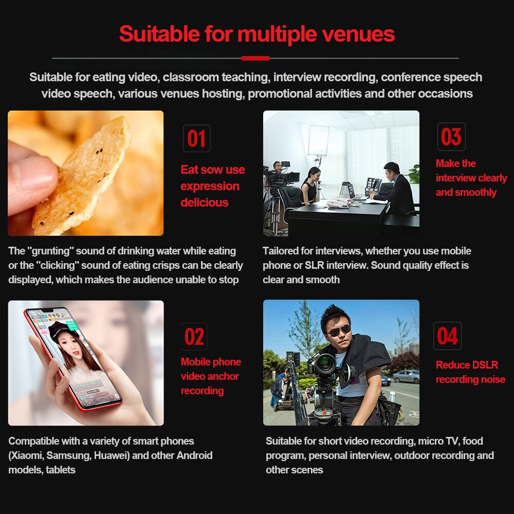 3.5mm Recording Microphone Lapel Clip-on Mic Cellphones Clip Podcast Noiseless Microphone for Bloggers with 3.0m Wire