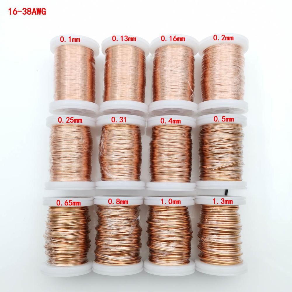 0.05mm1mm 1.3mm polyurethane Enameled Copper Wire Magnet Wire Magnetic Coil Winding wire For Making Electromagnet Motor Copper