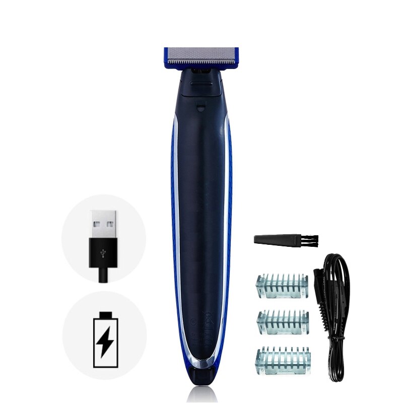Elektrisk barbering skæg maskine barbermaskine usb genopladelige mænd vaskbar genopladelig elektrisk barbermaskine: Kun barbermaskine