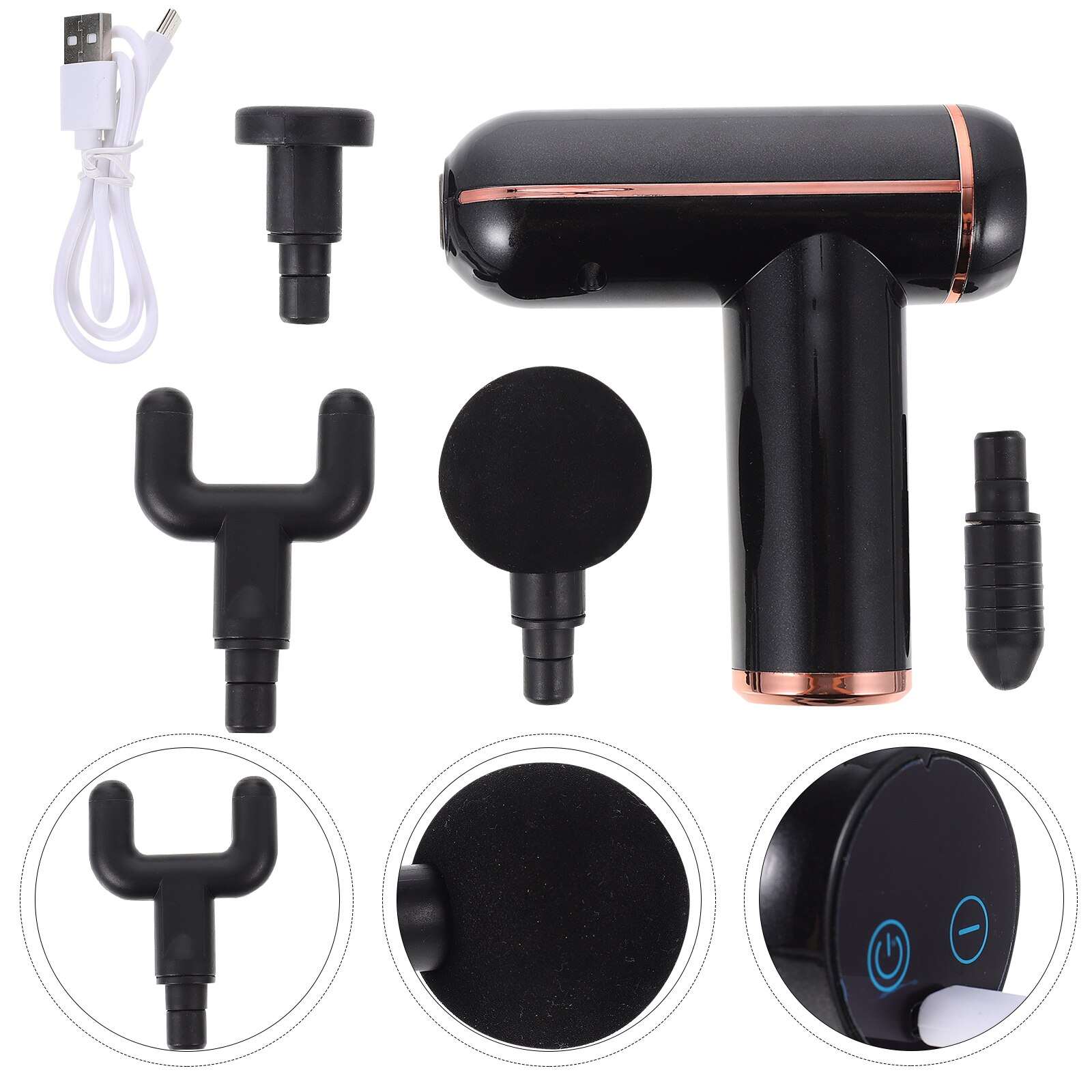 1 Set of Fascia Massaging Tool Therapy Muscle Massager Body Relaxation Machine: Black