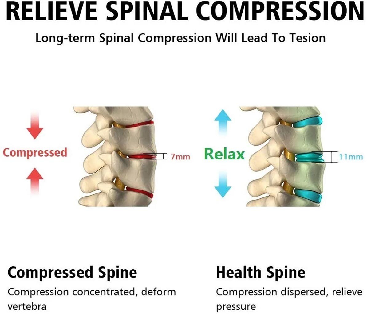 Cinturón Lumbar alivio fatiga y dolor cinturón de descompresión tirantes para espalda Lumbar soporte extensor alivio del dolor cintura Trainer A6