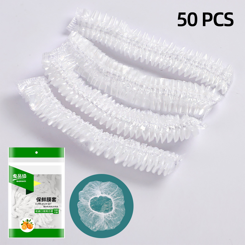 Reusable Food Storage Silicone Covers Set Bowl Plate Wrap Elastic Fruit Vacuum Seal Lid for Freezer/Microwave: Ordinary 50Pcs