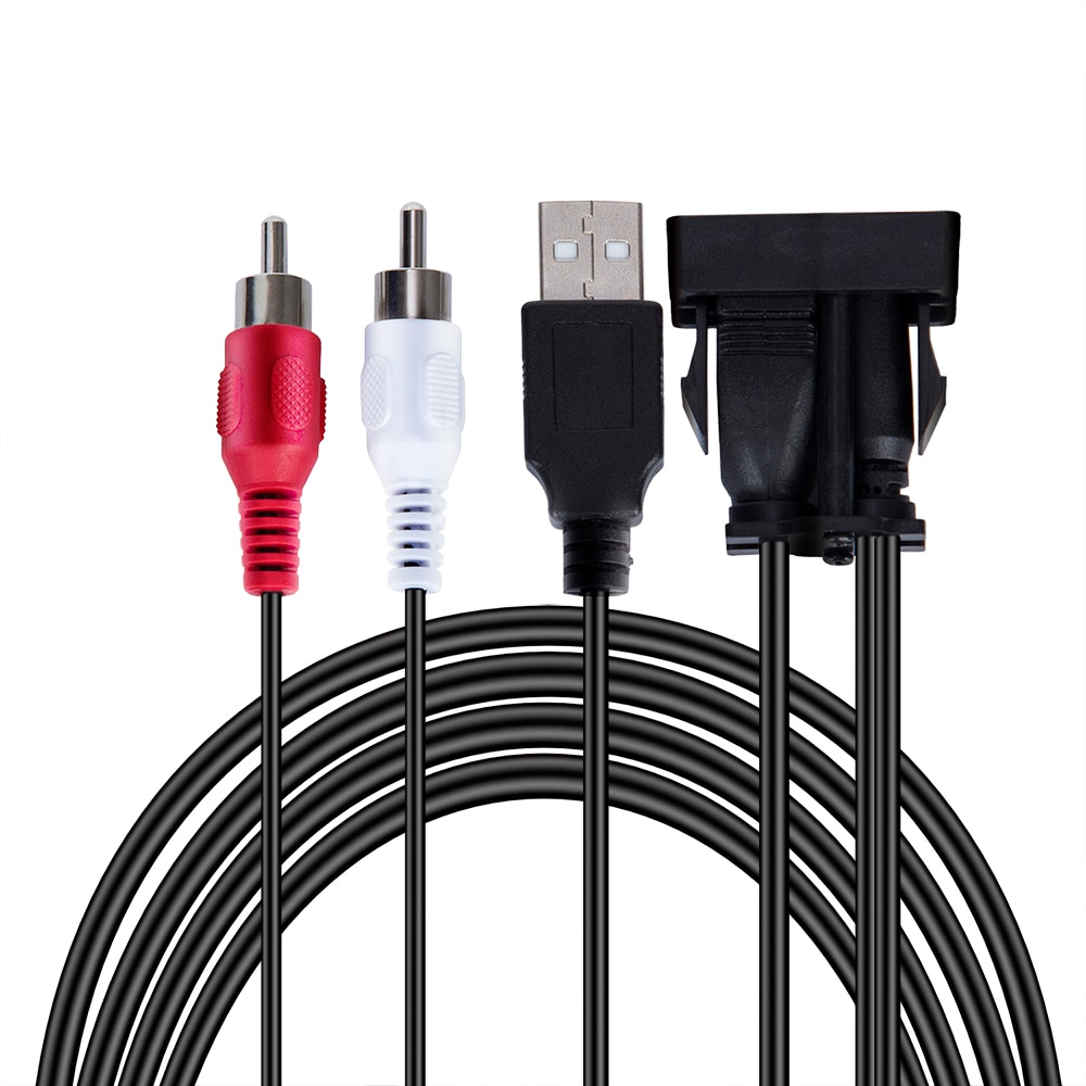 Bilstereo rca usb interface forlænge kabel 2 rca  to 3.5mm jack hun til han usb adapter til pioneer til alpine til sony