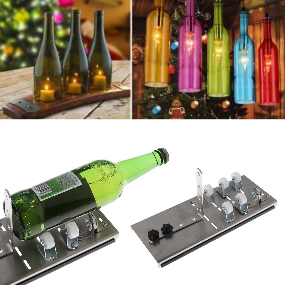 1 Set Rvs Professionele Diy Cuting Machine Kit Wijn Bier Glazen Fles Cutter Tool Woondecoratie Glas Cutter Tool