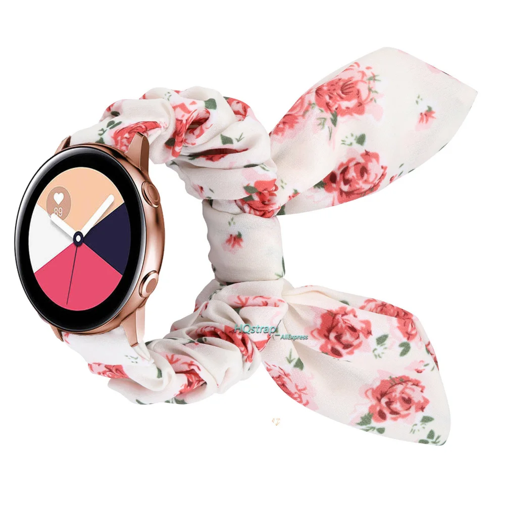 Correas elásticas Scrunchie para reloj samsung Galaxy, banda de reloj de 42mm 46 para samsung Galaxy Watch 3 41 45mm Huawei Watch GT 2e: ( S ) length 130mm / 122 / For lug width 20mm