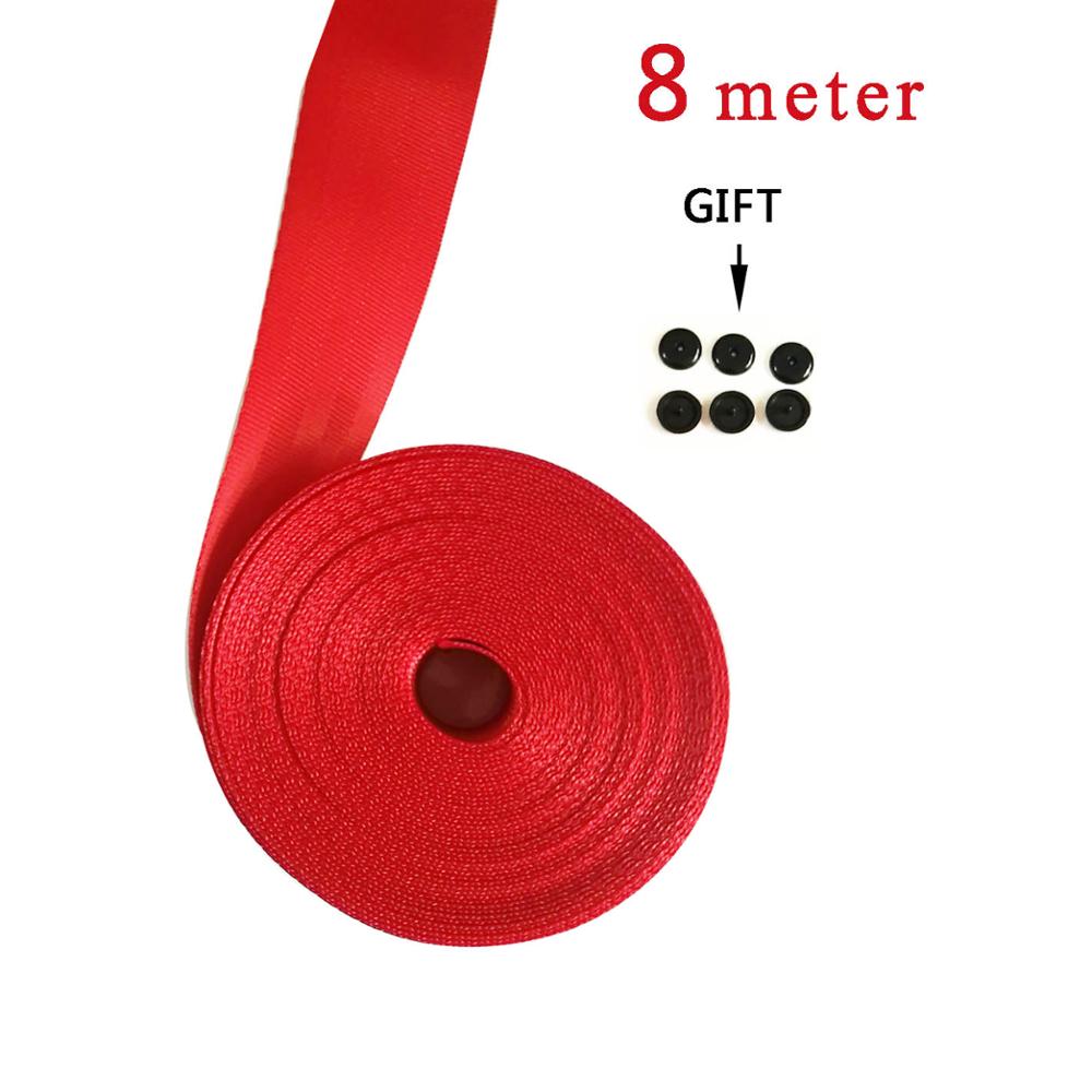 Rode 3 M-30 M autogordel singels auto gemodificeerde 3C standaard gecertificeerd kind veiligheidsgordel auto accessoires: 8Meter