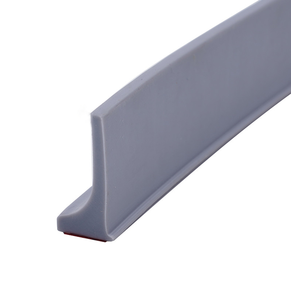Silicone Shower Barrier Bathroom Water Stopper Water Barrier Retaining Strip Kitchen&Bathroom Dry/Wet Separation Sealing Strip: Brass
