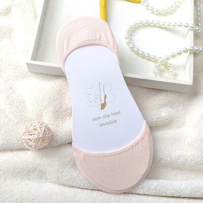 4Pair=8Pcs Summer Thin Boat Socks Breathable Invisible Boat Socks Women High Heel Slippers Low Cut Non-slip Liner Short Socks: pink