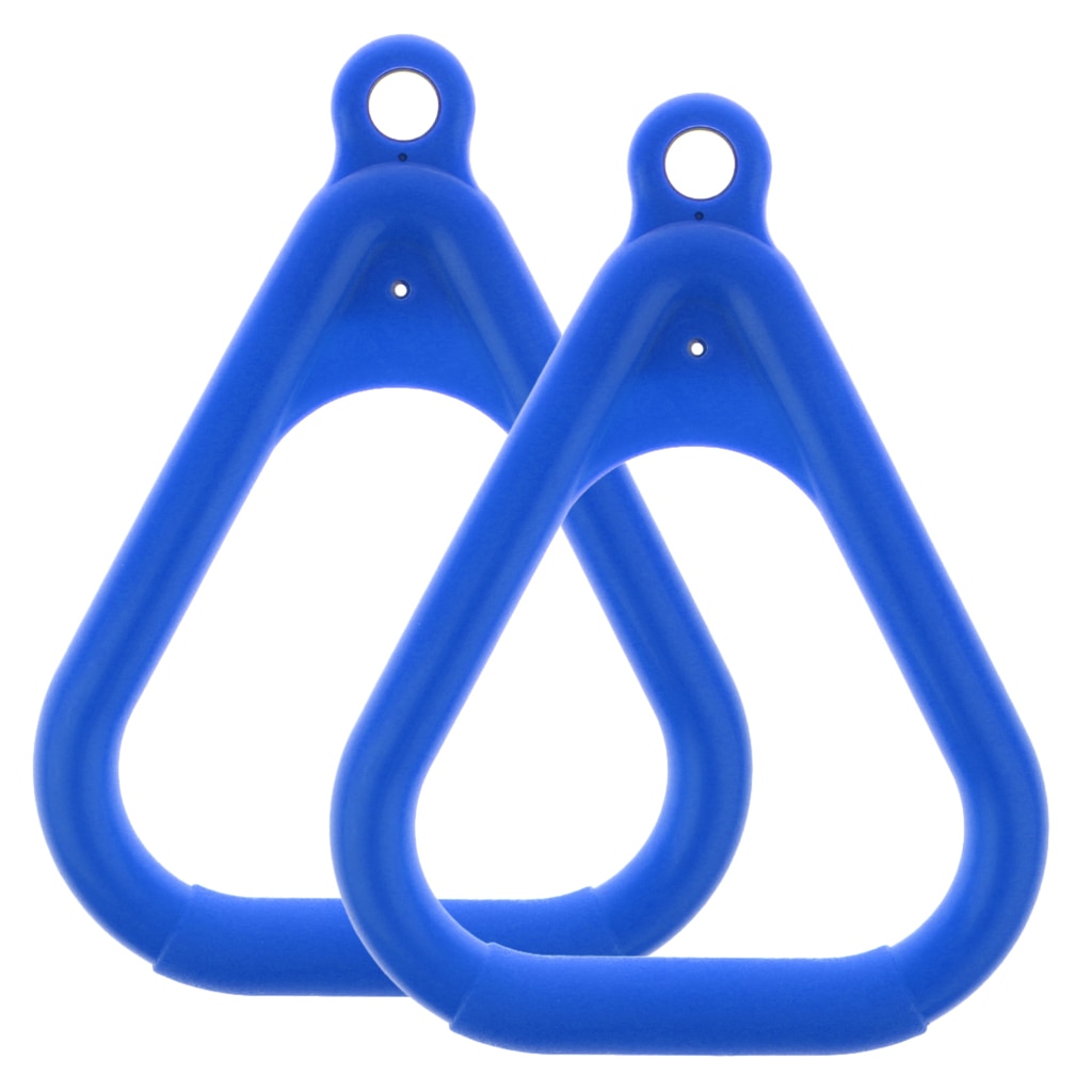 2pcs Swing Bar Rings - Backyard Outdoor Gymnastic Ring, Monkey Ring, Climbing Ring and Obstacle Ring - Blue