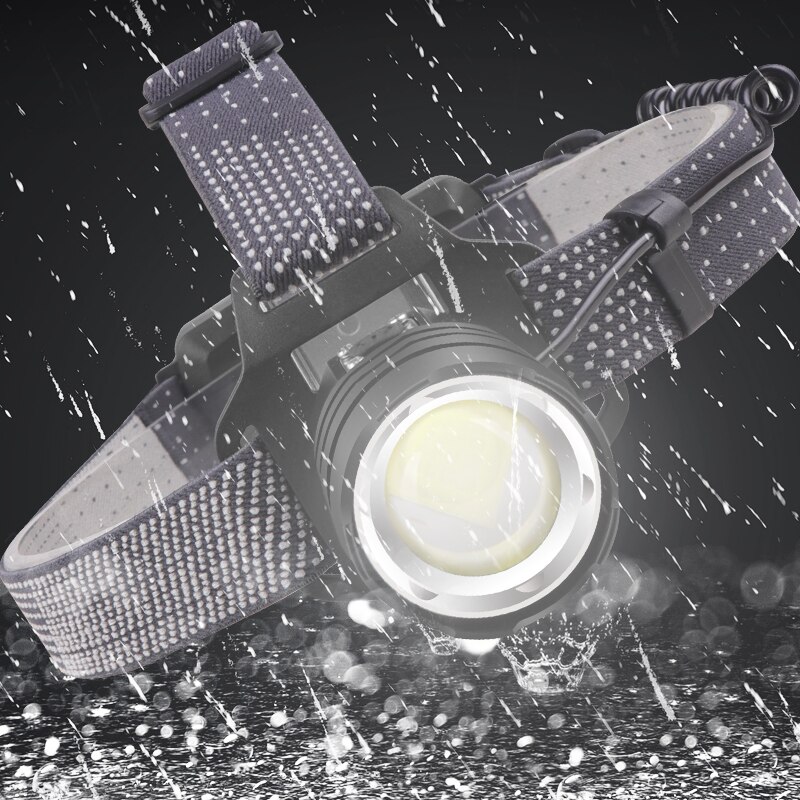 500000 lumen xhp 160 ledet kraftig hodelykt zoombar hodelykt lampe lommelykt 18650 batterier vanntett til camping hodelykt