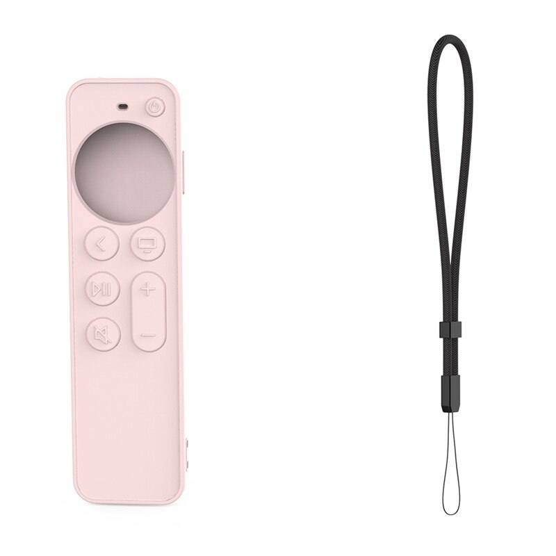 Afstandsbediening Stofdicht Cover Home Storage Beschermhoes Voor Apple Tv Siri Remote Controller Case: Pink