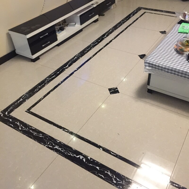 5M Self-Adhesive Baseboard Waterproof Living Room Bathroom Waistline Border Rustic Tile Wall Stickers Modern Wallpaper Borders