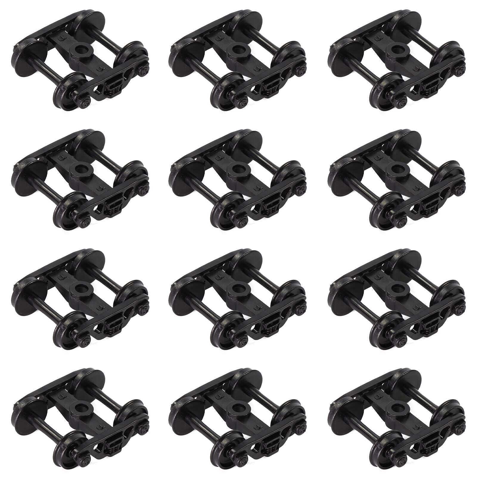 12pcs/24pcs Model Train HO scale 1:87 POM Bogies with 33&quot; Plastic Wheels HP22HO