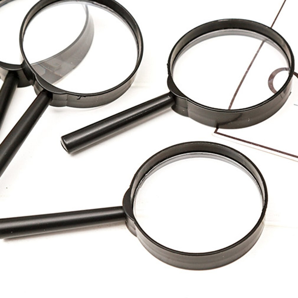 Magnifier Plastic Magnifier Portable Magnifier 5 Times Handheld Magnifier High Definition Magnifier Mini Magnifying Mirror