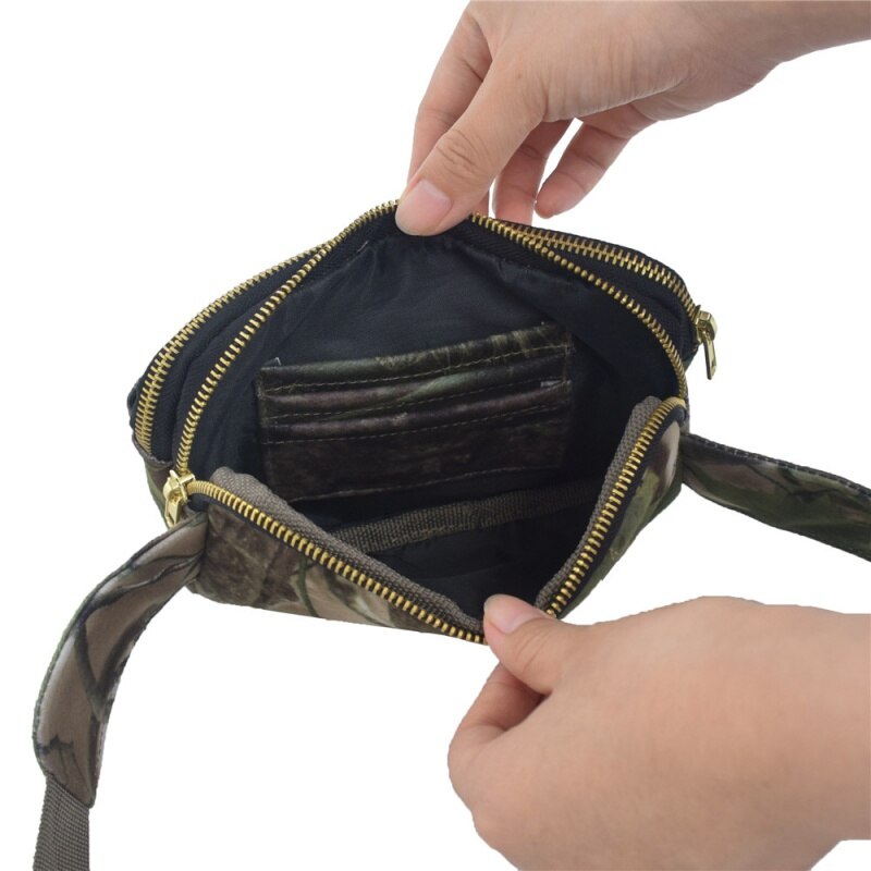 Men Ladies Camouflage Shoulder Bag Pockets Hip Bag Outdoor Leisure Running Riding Chest Bag
