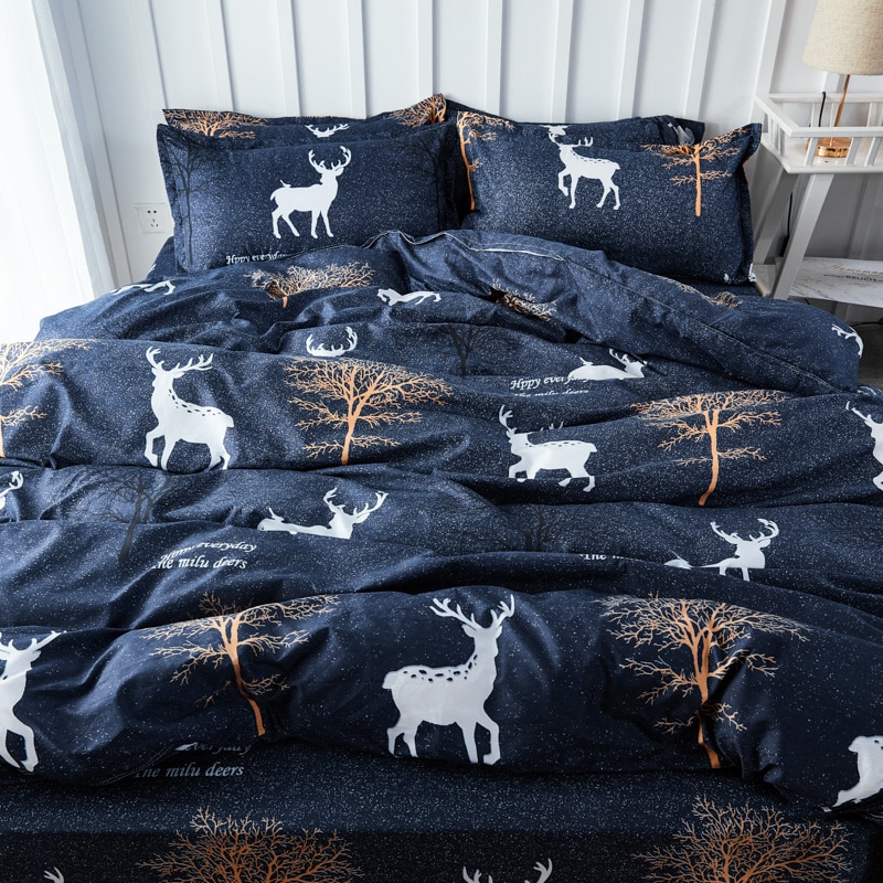 Nordisk stil dynetrekk sett 220 x 240 putevar 3 stk, sengesett, dynetrekk 200 x 200 , laken, dynetrekk konge størrelse, sengetrekk