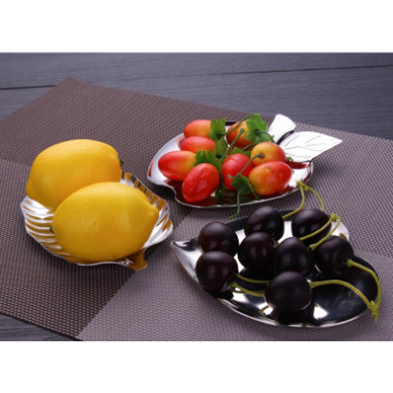 Eenvoudige Rvs Servies Dessertbord Cartoon Vorm Cake Fruit Salade Keuken Accessoires Flatwares