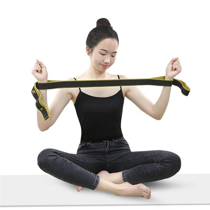 Yoga trekband riem polyester latex elastisch latijnse pilatesband weerstand dans oefening yogabanden fitness stretchen toilet  h1 w 4
