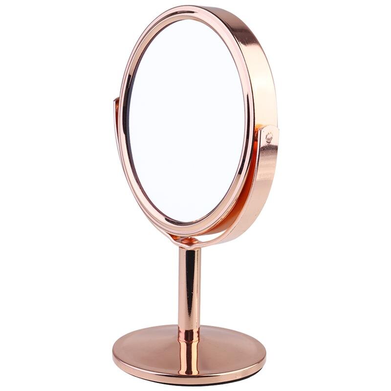Gouden Make-Up Spiegel Double Side Cosmetische Spiegel Desktop 3X Vergroting Make-Up Spiegel Voor Thuis Make-Up Accessoires