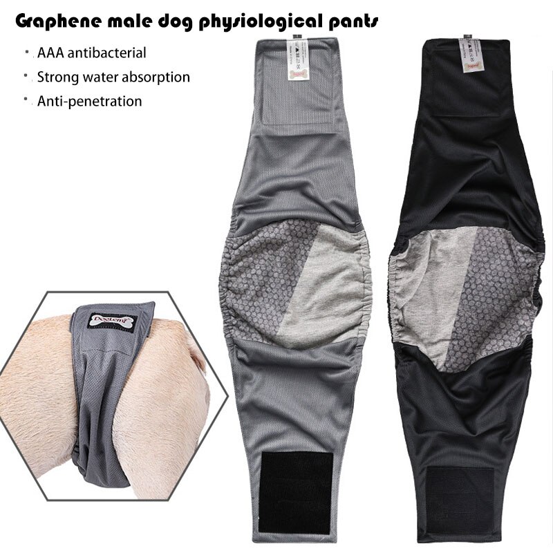 Male Dog Diapers Graphene Pet Physiological Pants Breathable Anti-Leakage Hygiene Briefs For Male Dogs Antibacterial Dog Shorts