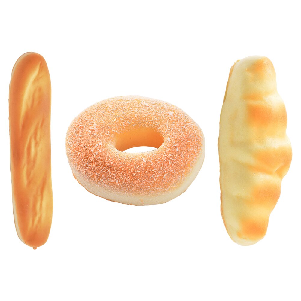 3Pcs Bread Pretend Bread Simulated Bread Cake Shop Bread Prop Bread Model for Home Photo