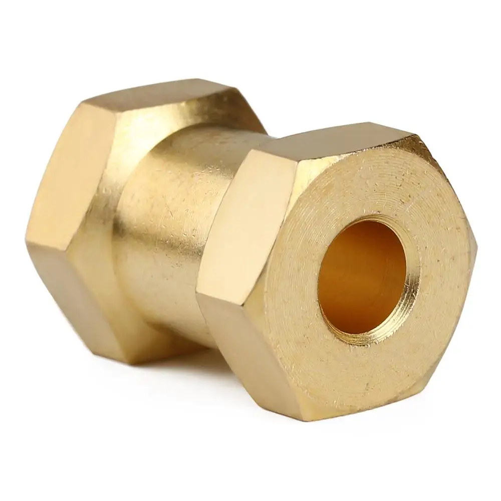 INJORA cięższy mosiężny przedłużony Adapter 12MM koło sześciokątne 12/15/17/20/25MM dla 1/10 gąsienica RC oś samochodu SCX10 90046 D90