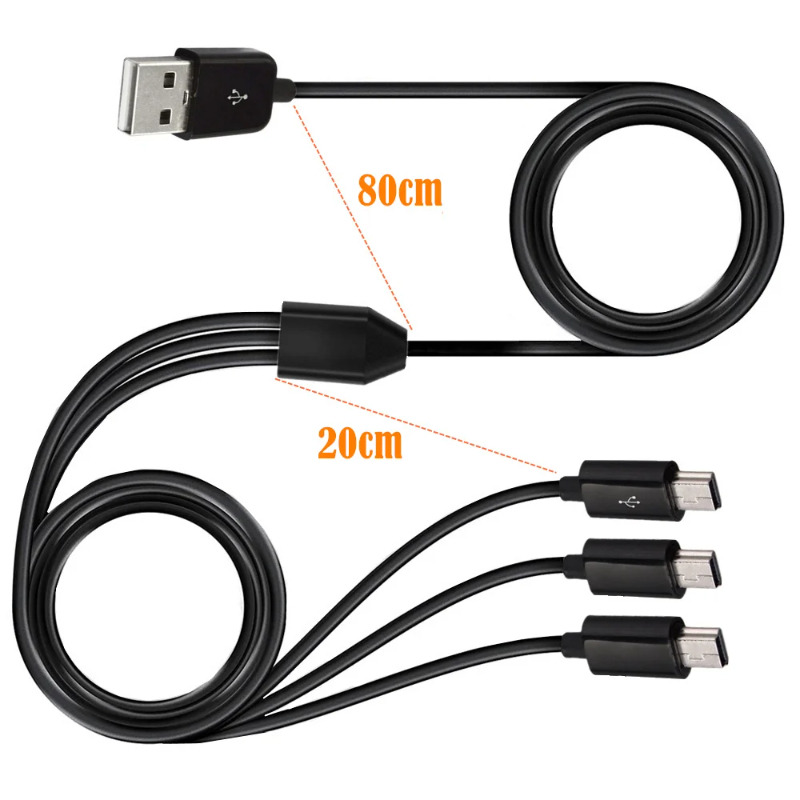 USB to Mini 5 pin USB Splitter Cable, 3 in 1 USB 2... – Grandado