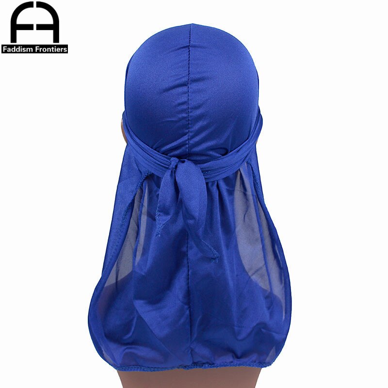 Men's Satin Durags Bandana Turban Hat Wigs Breathable Durag Biker Headwear Headband Pirate Hat Hair Accessories