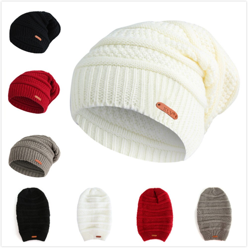 Uomo donna Baggy Warm Crochet Winter Wool Knit Ski Beanie Skull Slouchy Caps cappello materiali traspiranti e confortevoli