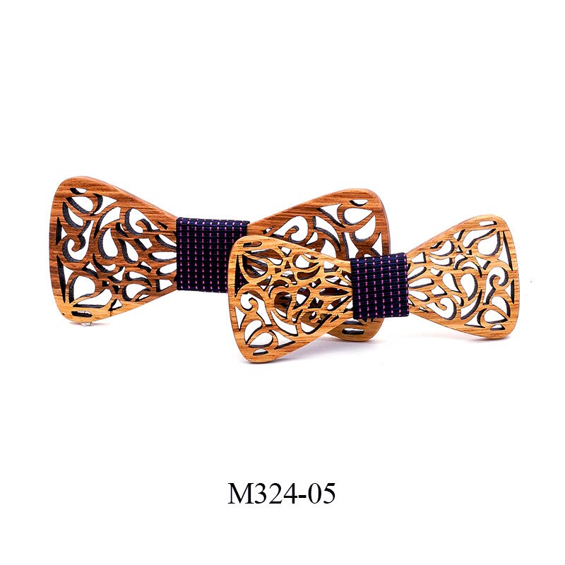 Eltern-Art Nette freundlicher Jungen Holz Fliege freundlicher Schmetterling Typ Bogen krawatten Mädchen Holz Bogen krawatten für männer einstellen Corbatas Para hombre: M324-5