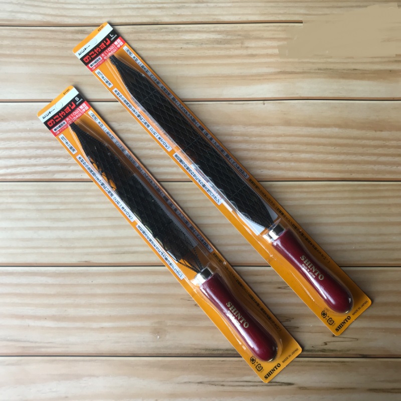 1pcs Saw file Woodworking file Curved file Shinto Saw Rasp Straight Fix Handle, Made in Japan