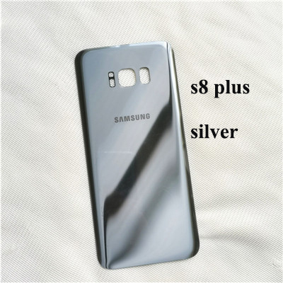 Samsung Galaxy S8 plus case Original 3D Glass Back Cover Battery Case Samsung S8 Housing Cover Replacement + Adhesive Sticker: s8 plus  silver