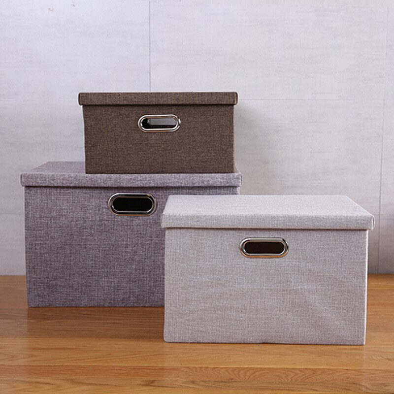 Cotton And Linen Storage Box Foldable Large Waterproof Laundry Bucket Home organizer