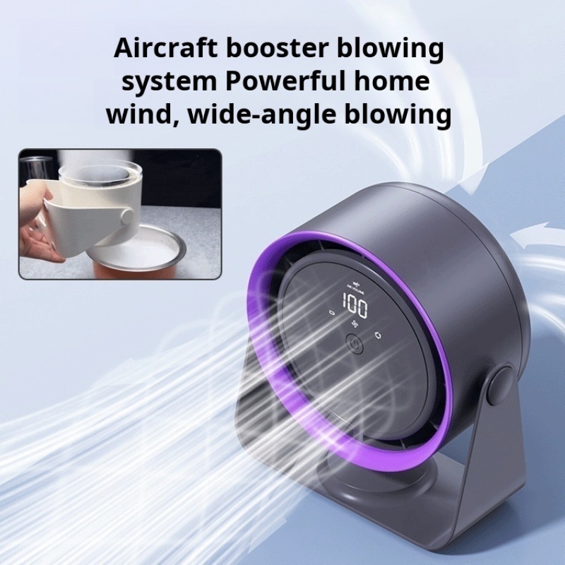 Multi-speed Adjustable Desktop Fan Dormitory Kitchen Wall Mounted Fan usb Rechargeable Air Circulation Bladeless Fan