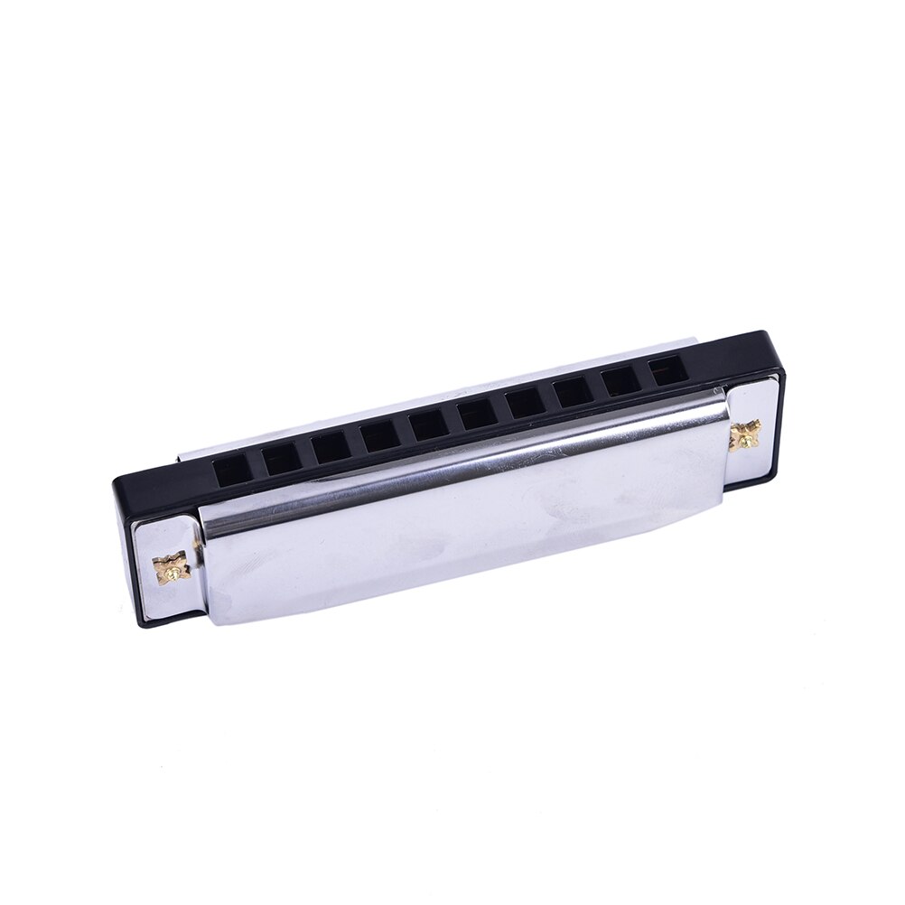 Blues Jazz Rock Folk Music Musical Instrument Diatonic Harmonica 10 Holes Key of C Silver Color