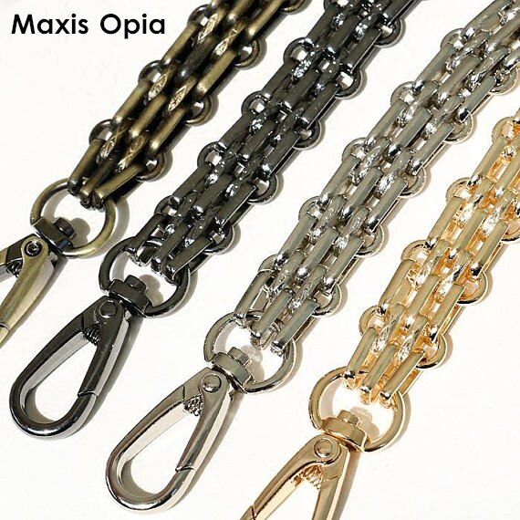 (DIY 40cm-140cm) Gold, Gun Black, Silver, Brozen Metal Replacement Purse Chain Shoulder Crossbody Strap for Small Handbag Chain