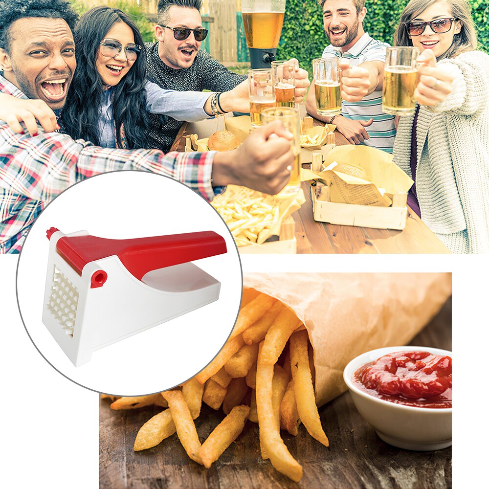 Plastic Potato Cutter French Fries Cutting Machine Potato Chips Strip Slicer Chopper Shredder Fried Chips Making Tool