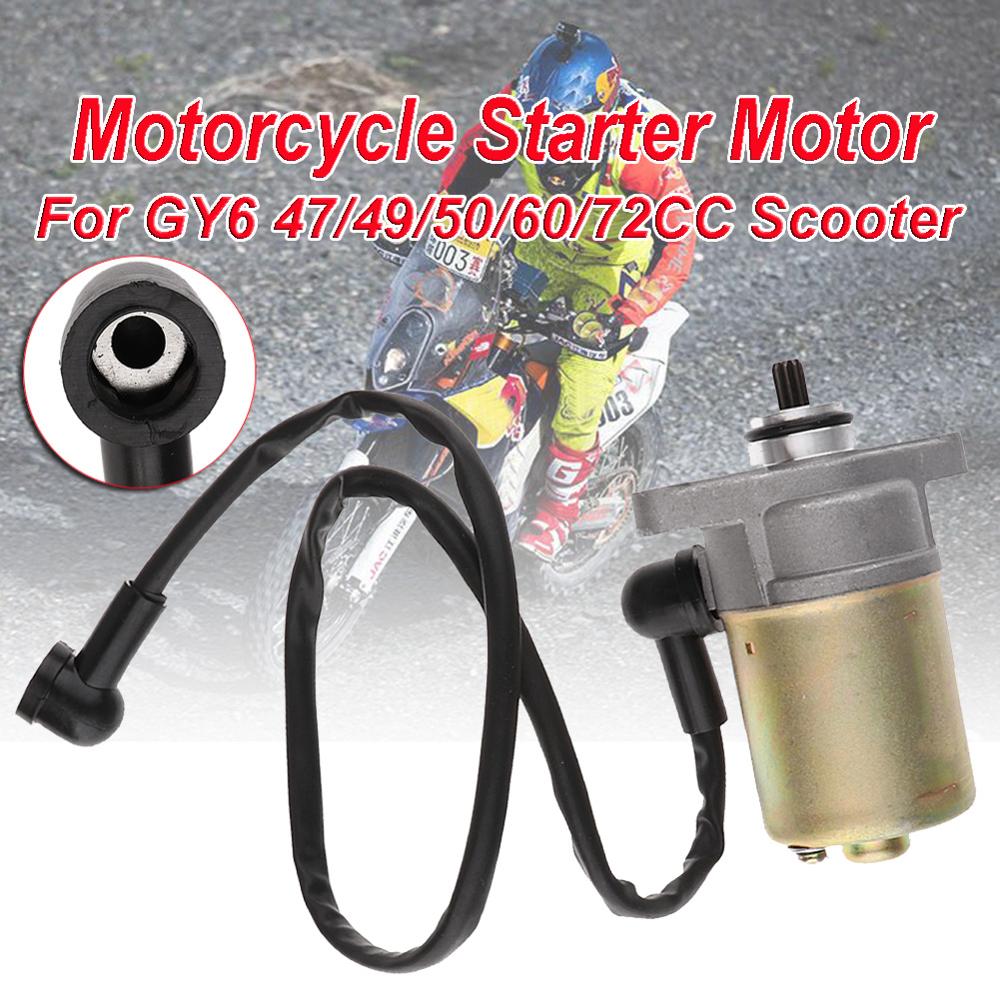 Motorcycle Starter Motor Moped Electric Starter Motor For GY6 47/49/50/60/72CC Scooter ATV Accessories