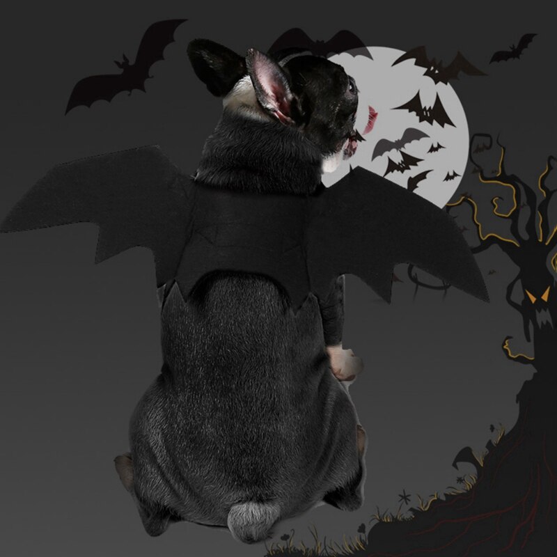 Halloween Pet Dog Cosplay Costumes Dog Cat Black Wings Cute Fancy Dress Up Halloween Pet Dog Cat Costume