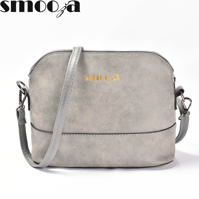 SMOOZA mode vrouwen messenger bag scrub shell tas Nubuck Lederen kleine crossbody tassen over de schouder vrouwen handtas