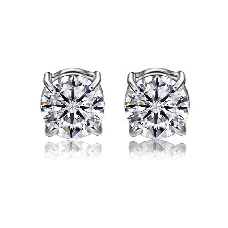 Klassieke Magnetische Gesp Kristallen Oorbellen Voor Vrouwen Meisjes Mode Strass Koper Clip Oor Sieraden 2 Stuks: silver