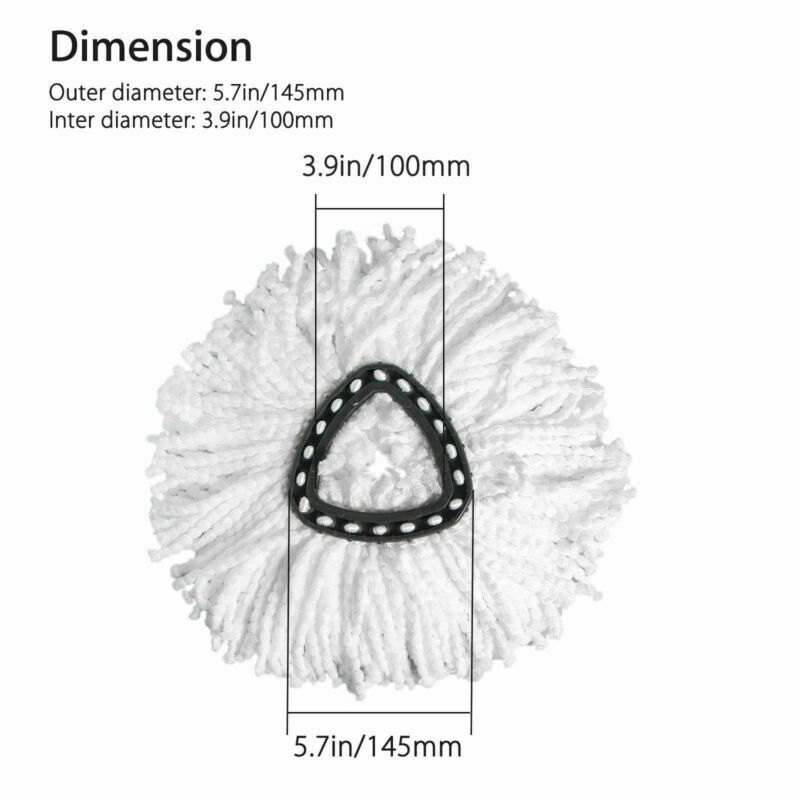 Tête de vadrouille de sol en microfibre | Remplacement de 360 têtes rotatives, facile à rotation, pour la gouvernante, nettoyage de sol à la maison, vadrouille de nettoyage de sol