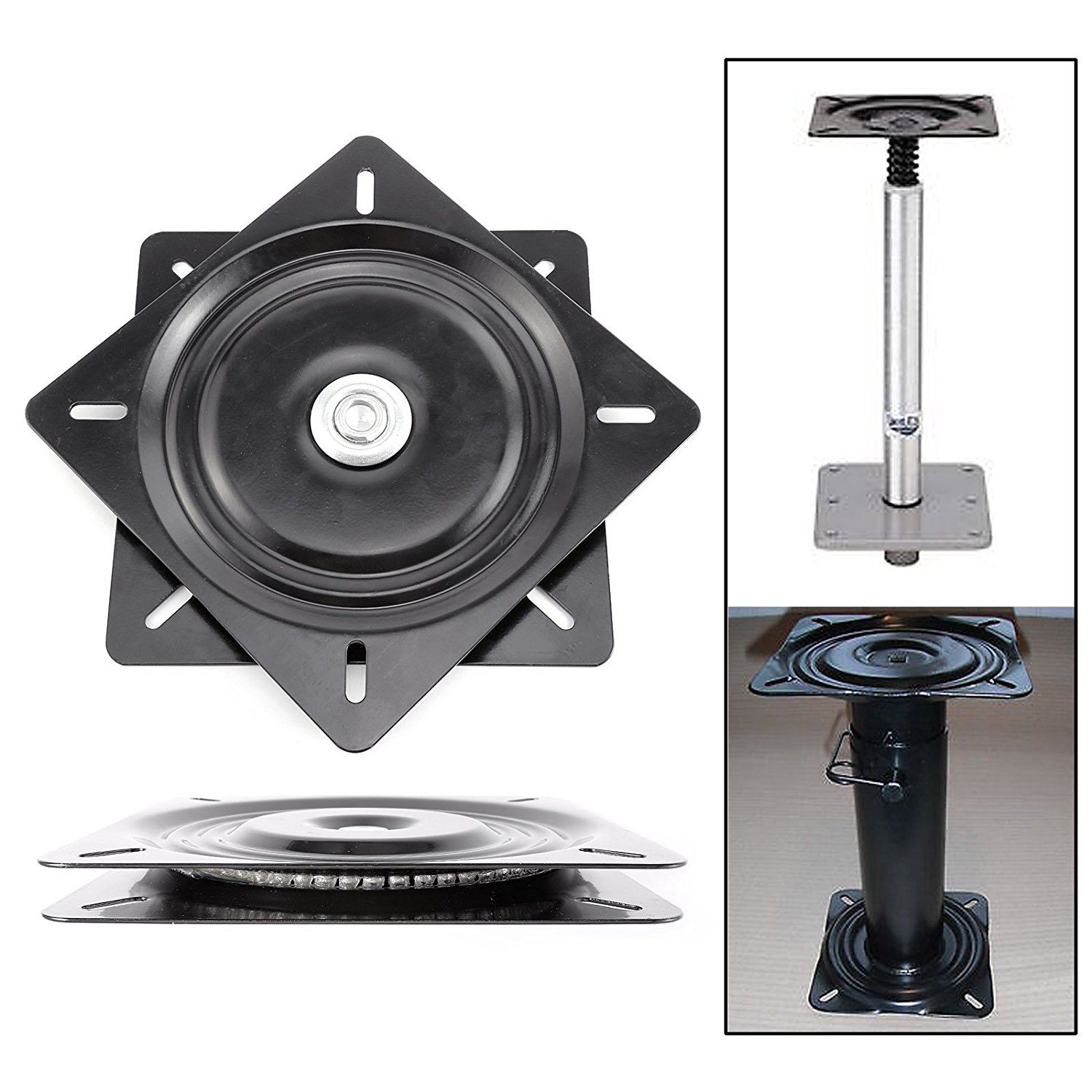 1 Uds. Asiento giratorio de 360 grados, plato giratorio de 6 pulgadas para asiento de barco, juego universal de rotación giratoria para asiento de bote de pesca marina