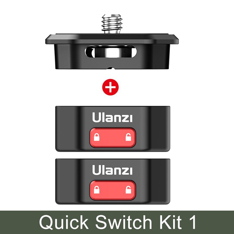 Ulanzi Claw Arca Swiss Quick Releae Plate Mount 1/4'' Tripod Monopod Gimbal Base Mount Quick Switch System For DSLR: 1 Cover with 2 Base