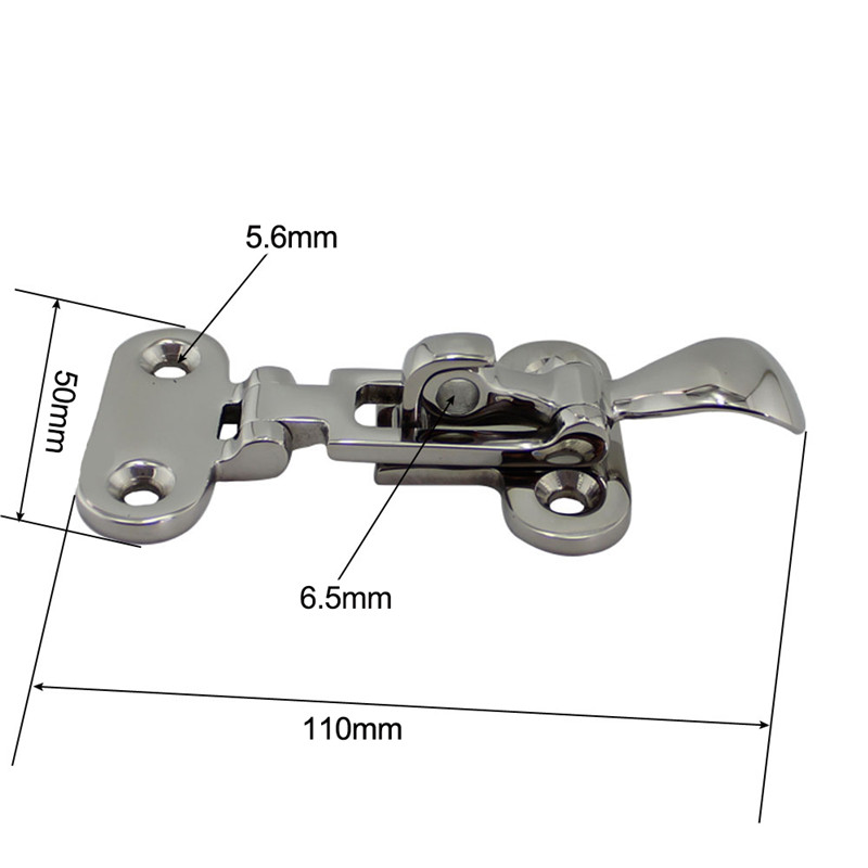 5 Pcs Boat Locker Hatch Anti Rattle Latch Fastener 4-3/8" 316 Stainless Steel Marine Boat Deck Lock Hasp Marine Hardware